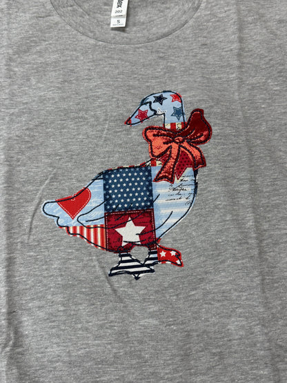 Appliqué 4th of July Goose Tee