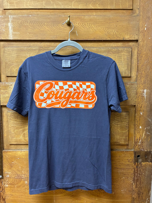 Retro Checked Cougars Tee