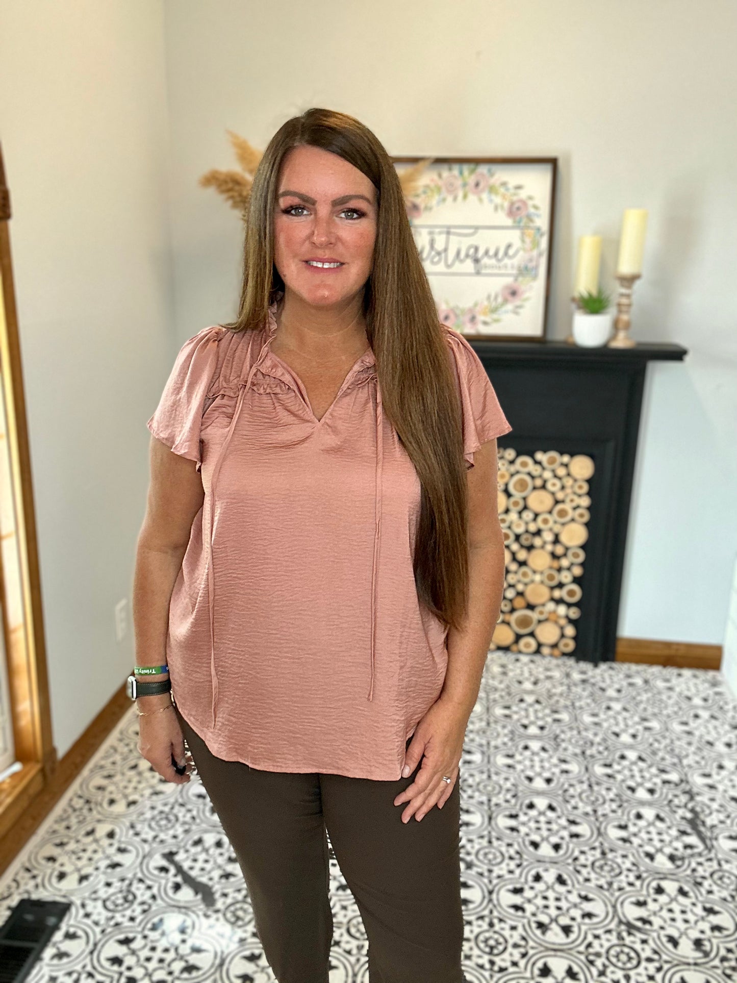 Ariana Front-Tie Blouse