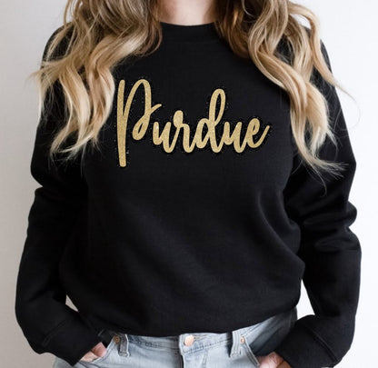 PRE-ORDER Purdue Patch Crewneck or Quarter Zip
