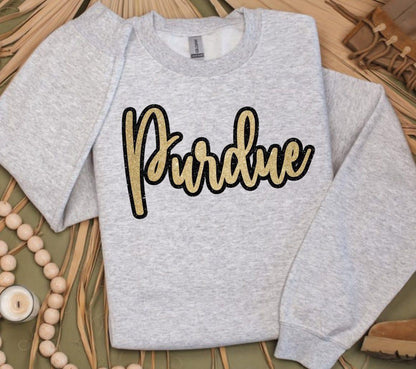 PRE-ORDER Purdue Patch Crewneck or Quarter Zip