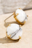 Natural Stone Studs - Marble