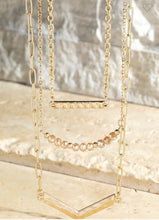 Load image into Gallery viewer, Triple layer necklace - gold &amp; champagne